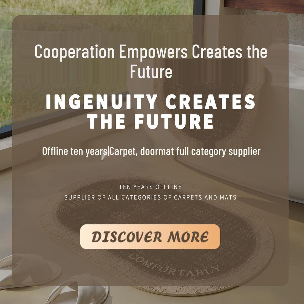 2025 High-End Light Luxury Waterproof Non-Slip Kitchen Floor Mat - Cut-to-Size, Wear-Resistant & Wash-Free