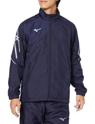 Breath Warmer Jacket for and Deep Size S Thermo-lined Training, Moisture-wicking Heat-generating, MC-LINE 32MEA631, Navy/Silver,
