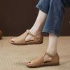 Fashion Womens Sandals Open Toe Womens Flat Shoes Retro Soft Sole Mom Shoes Non Slip Comfortable Women Shoes Summer New Zapatos De Mujer