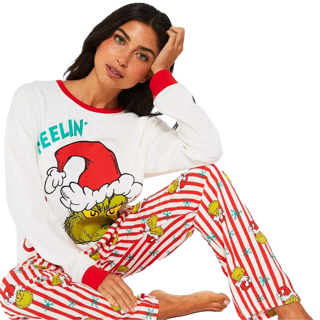The Grinch Womens/Ladies Long Pyjama Set