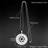 Hebrew Star of David Rhinestones Pendant Necklace for Women Men Stainless Steel Gold Color Je Prayer Male Chain Jewelry