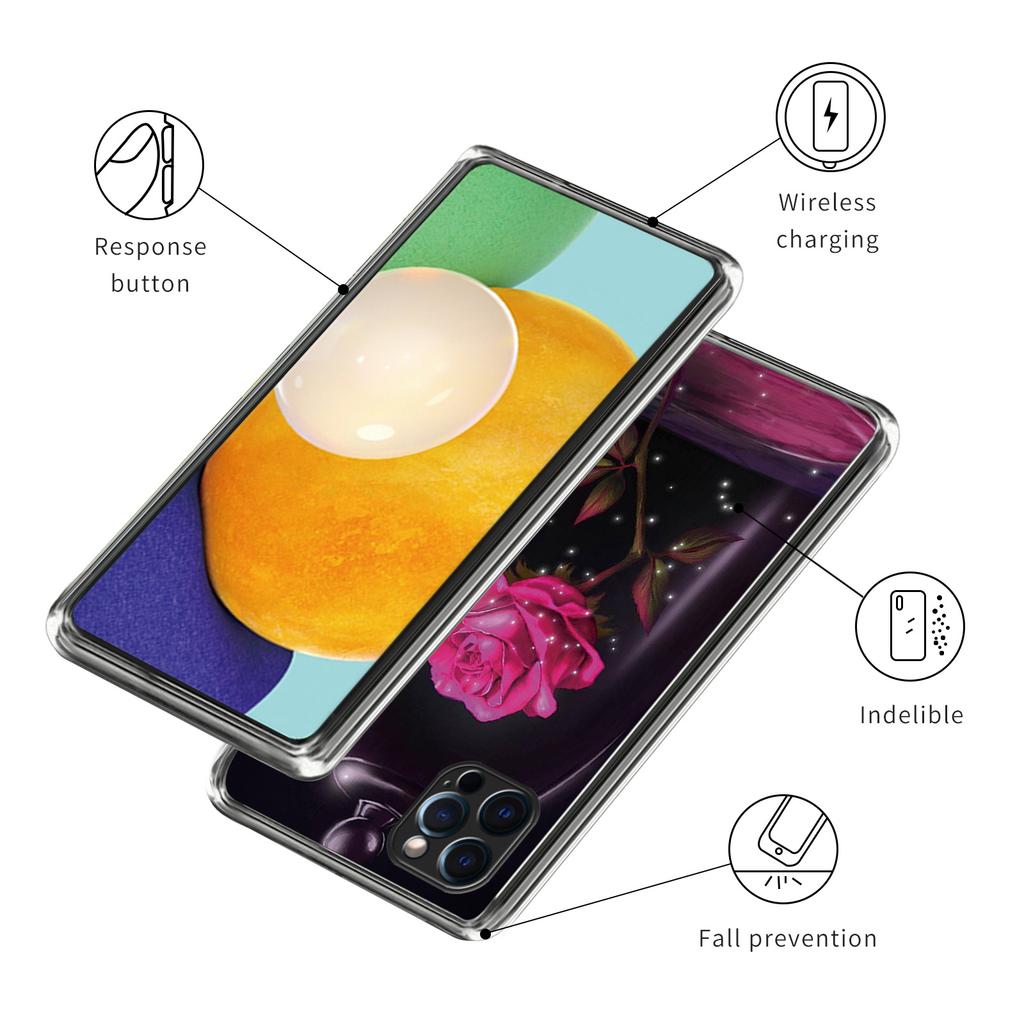 For iPhone 15 Pro Max Case Ultra Thin TPU Phone Shell with Pattern Printing
