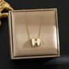 Elegant Korean Micro-Inlaid Titanium Necklace - Luxurious Women's Clavicle Chain, Non-Fading, Unique Minority Design.