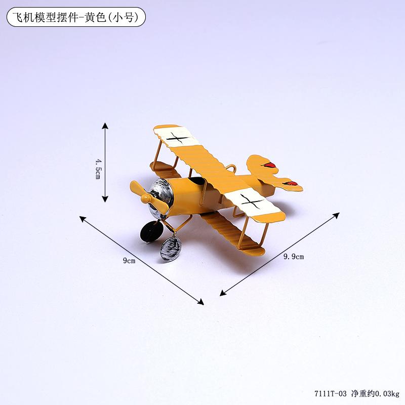 Vintage Iron Aircraft Model Decoration American Simulation Electroplating Aircraft Living Room TV Cabinet Bookshelf Decoration