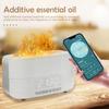 LED Budík Difuzér Esenciálních Olejů Aromaterapie Zvlhčovač Vzduchu 400ml Bluetooth Reproduktor Plamenový Zvlhčovač Domácí Aroma Stroj