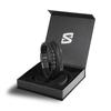 Bracelet Leather 23cm Black Bangle Arm Jewelry Chain Braided Wrap [SERASAR] Men's