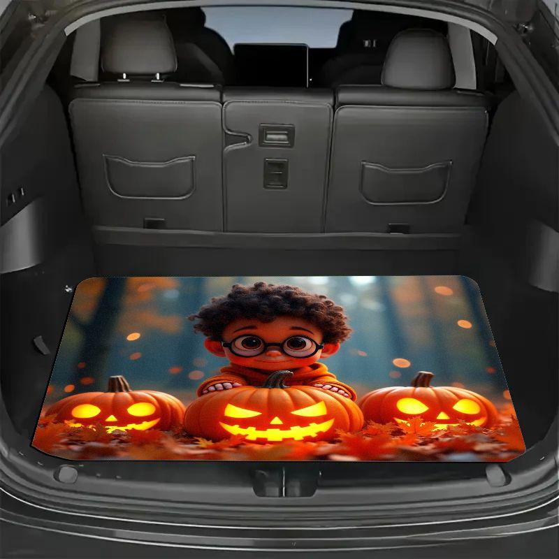 

Modern Halloween Pumpkin Lights Diatomaceous Earth Non-slip Wear-resistant Dirty Trunk Floor Mats Home Decoration 50X80CM(1.6X2.6FT