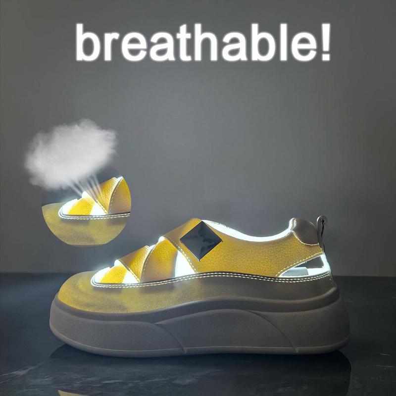 Summer White Shoes New Style of Female Students' Height-enhancing Breathable Sports Shoes Casual Shoes