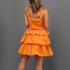 Spaghetti Strap High Waist Dress: Playful, Sweet, and Fashionable Solid Color Swing Skirt