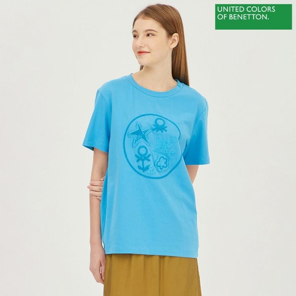 

Футболка с вышивкой BeneTTon BeneTTon bats10241 фунт light blue/42
