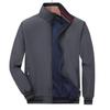 Men's Reversible Windproof Jacket: Double-Sided Wear, Casual, Loose Fit, Plus Size, Single-Layer for Spring & Autumn.