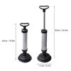 Handle Toilet Suction Plunger with Two Suckers High Pressure Bathroom Showeroom Bathtub Drain Buster Cleaner Tool