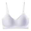 Summer ice silk seamless D ultra-thin fixed cup soft support underwear small chest gathering naked bra ice breathable