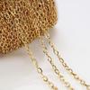 No Fade 2Meters 1Meter Stainless Steel Chain 4mm Oval Curb Cuban Chains for Necklace Jewelry Making DIY Supplies Wholesale
