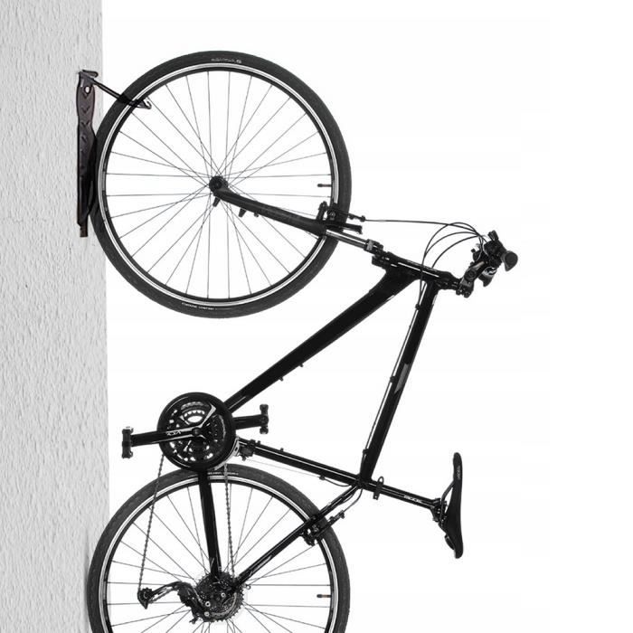 Porte-vélo maclean mc-432 support mural pour vélo vertical acier charge max. 30 kg noir