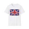 UK Flag Kraken Graphic Tee, Funny Union Jack Top, Softstyle T-Shirt