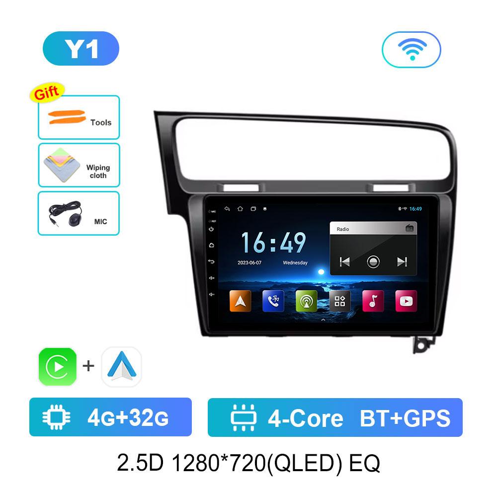 Car Radio Multimedia Player Android 14 for Volkswagen VW Golf 7 MK7 GTI 2011 - 2021 4G DSP Stereo Navigation GPS Touch Screen