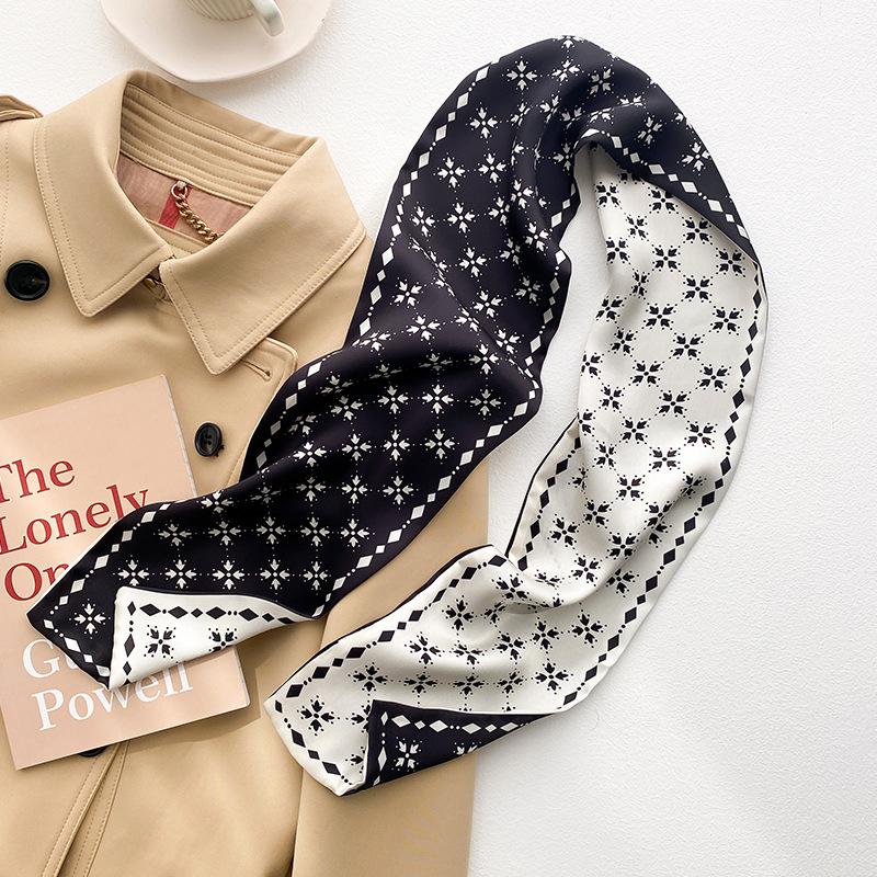 Skinny Neckerchief Long Hair Ribbons Scarfs Women Fashion Headbands Neck Scarves 13x110cm