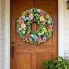 Artificial Flower Garland Decorative Door Wreath Hanging Decoration for Office Valentine's Day Wall