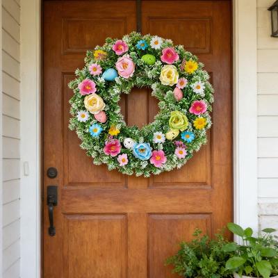 Artificial Flower Garland Decorative Door Wreath Hanging Decoration for Office Valentine's Day Wall