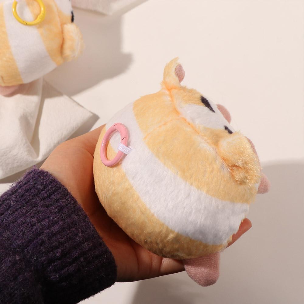 Adorable Creative Dutch Pig Pendant Vocal Cute Stuffed Animal Keyring Fluffy Kawaii Cartoon Pig Car Decoration