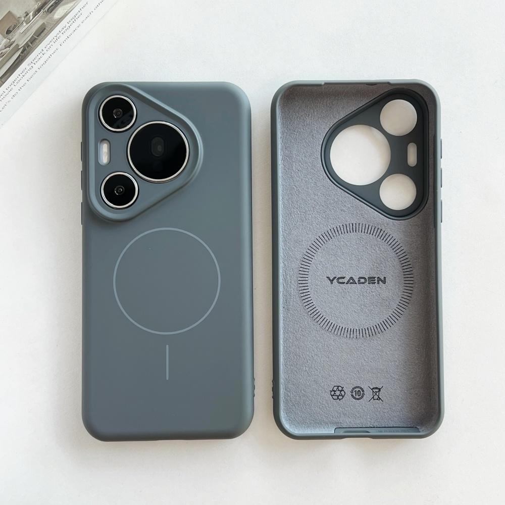 Liquid Silicone Soft Magnetic Phone Case For Huawei Pura 80 70 60 50 Ultra Mate 70 60 50 40 Pro Plus Nova 14 13 12 Cover