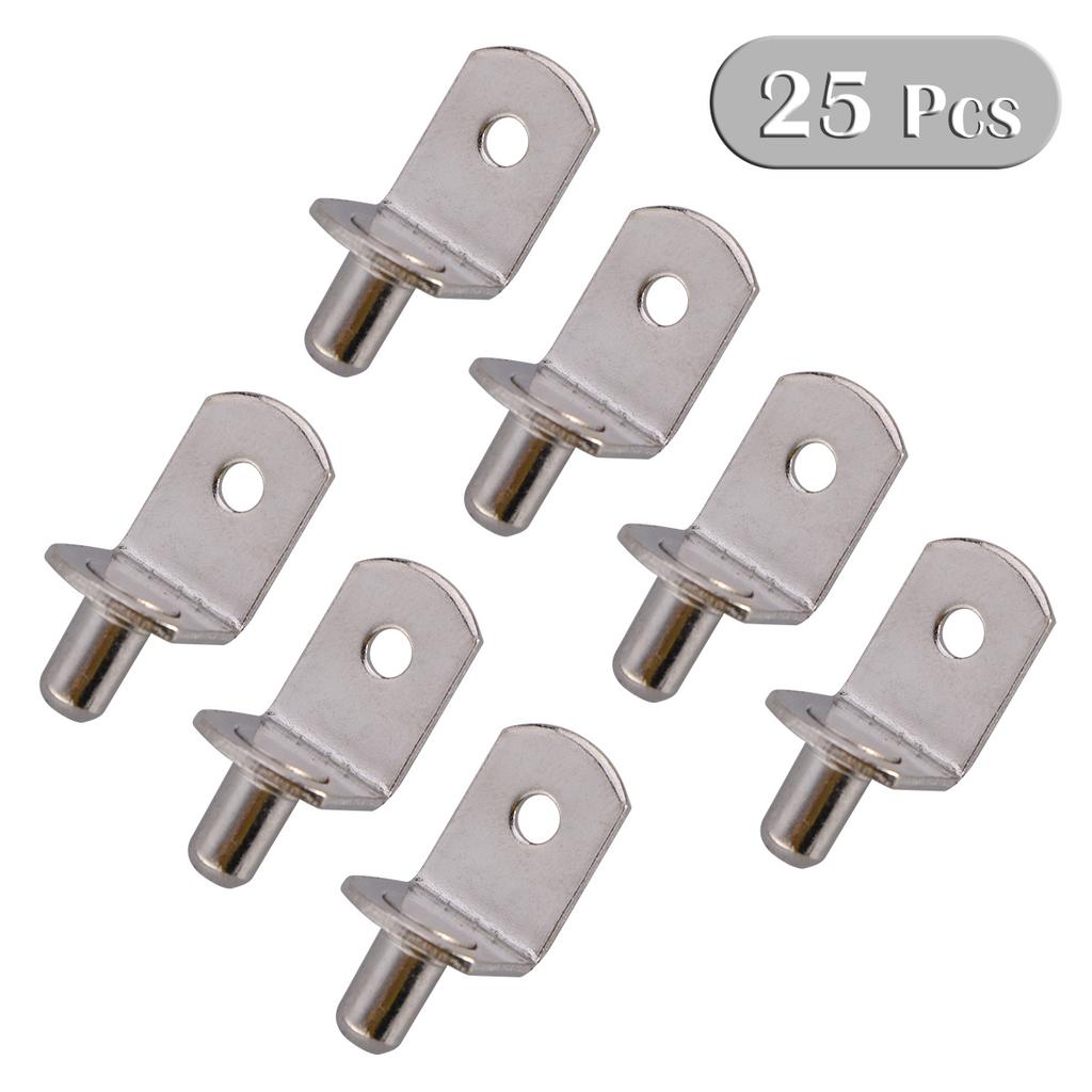 25Pcs L-Shaped Shelf Support Rust-Resistant Brackets Fit Standard Shelf Holes for Home Office Use Shelving Brackets