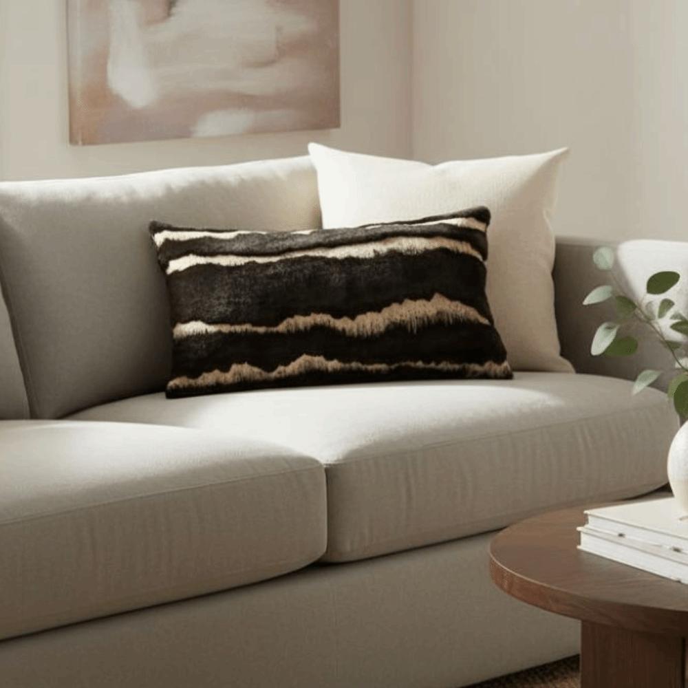 Französische Retro-Kissenhülle Weiche Luxus-Stempelkissenhülle Hautfreundlich Verdickte Lendenkissenhülle Wohnzimmer