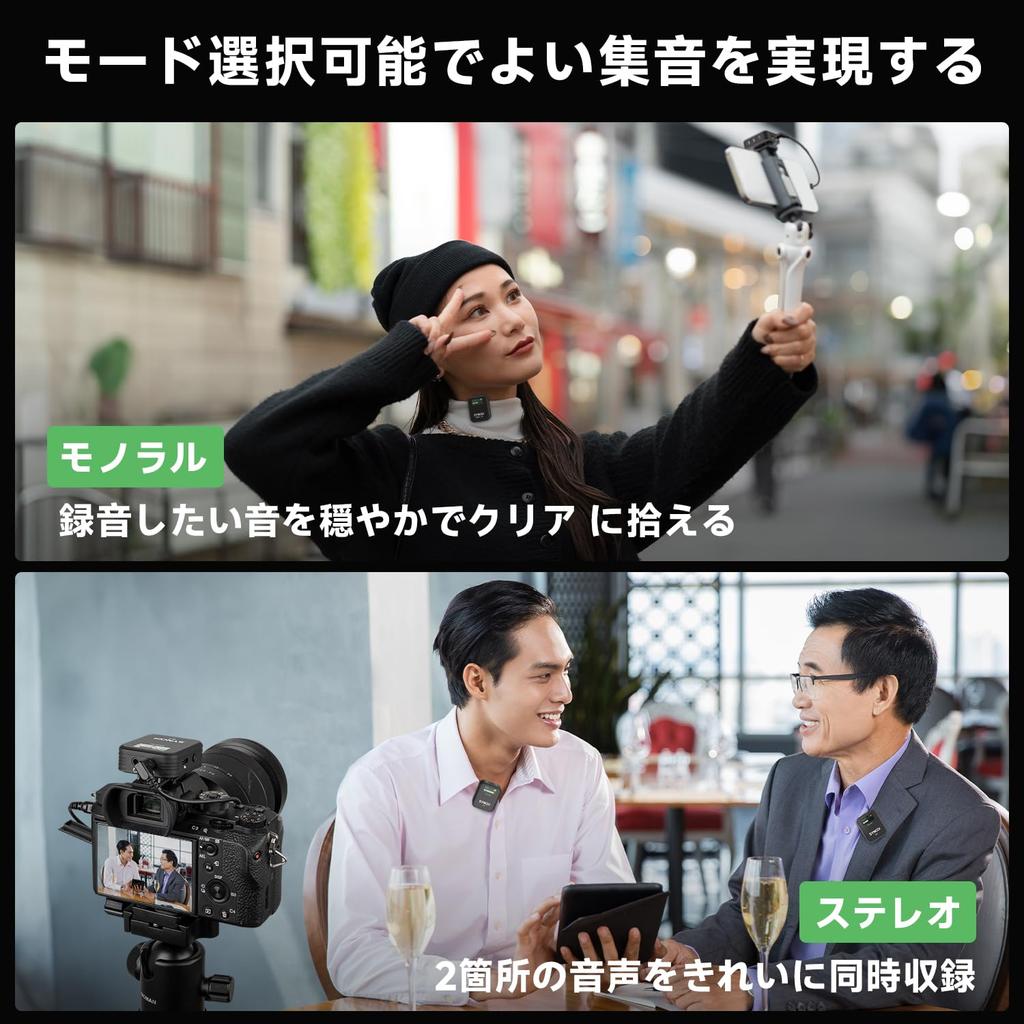 SYNCO G2 Wireless Lavalier Supports Simultaneous Recording of Two Noise 200m Transmission Compact and Compatible with YouTube Video DSLR and Action