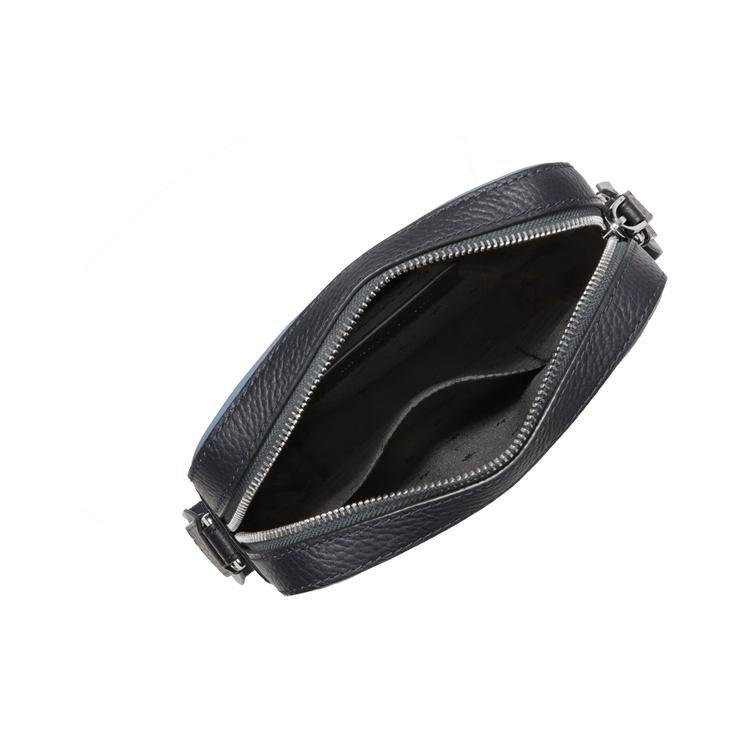 New MICHAEL KORS MK Cooper Leather Cell Phone Pouch, Crossbody Bag Medium Men's Haze Blue/Black 37S2LCOC6L-411