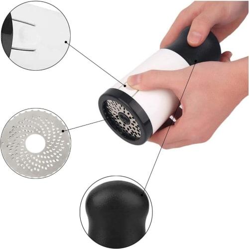 Giawkca Cheese Grater, Cheese Grater, Slicer, Manual Cheese Grinder with Mill Lid, Rotating, Baking Tool, Portable Stainless Steel Spreadable Bread Ve