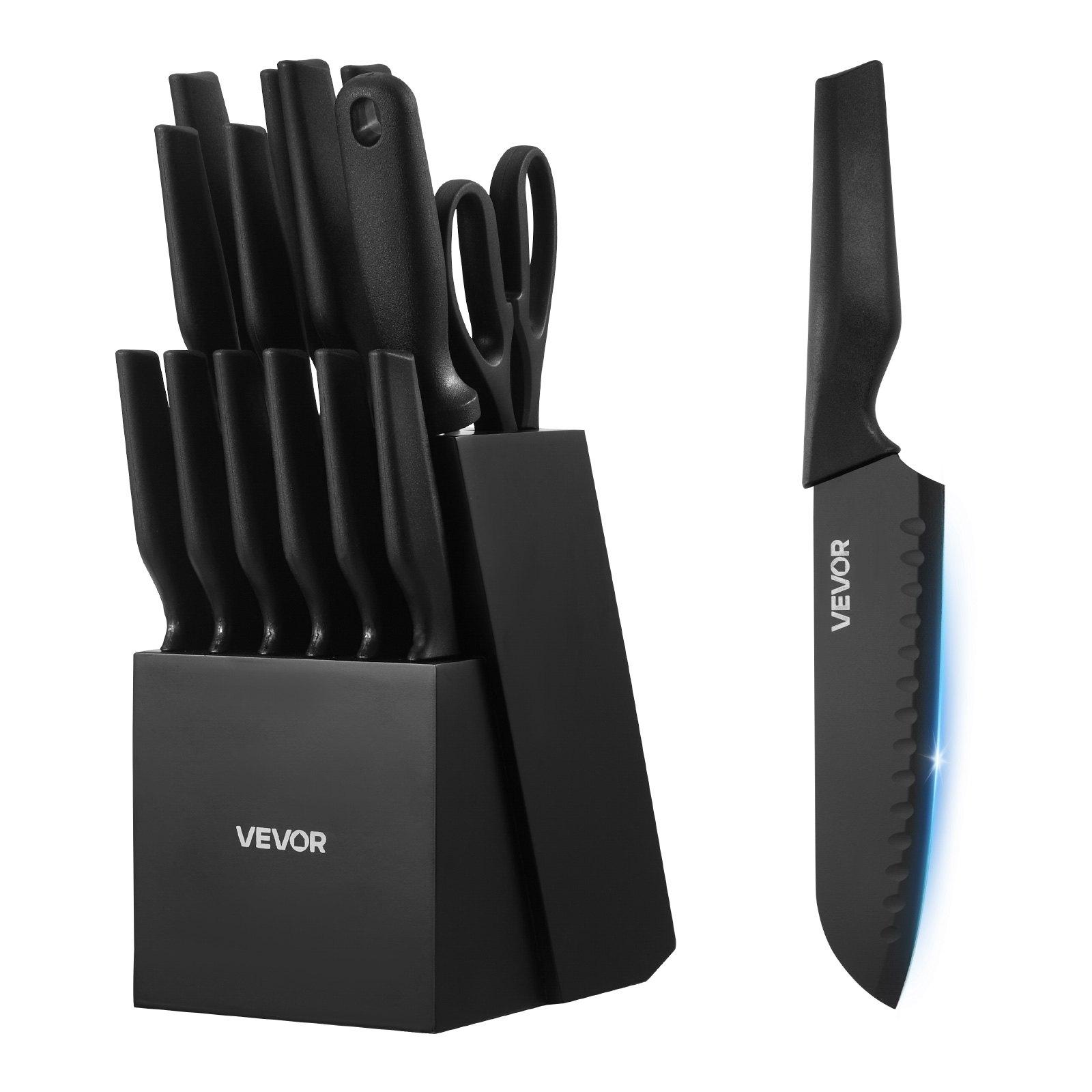 VEVOR Kitchen Knife Set with Block