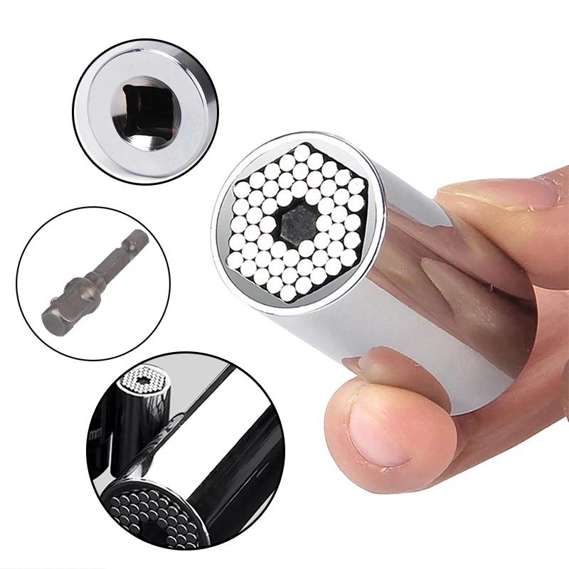 9-27mm Universal Drehmomentschlüsselkopf Set Stecknuss Hülse Akkuschrauber Ratsche Buchse Gabelschlüssel Schlüssel Magic Grip Handwerkzeuge