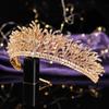 Echsio Stock Wedding Tiara Classic New Exquisite Design Bridal Hair Accessory Vintage Crown for Women BC6480 Corona Princesa