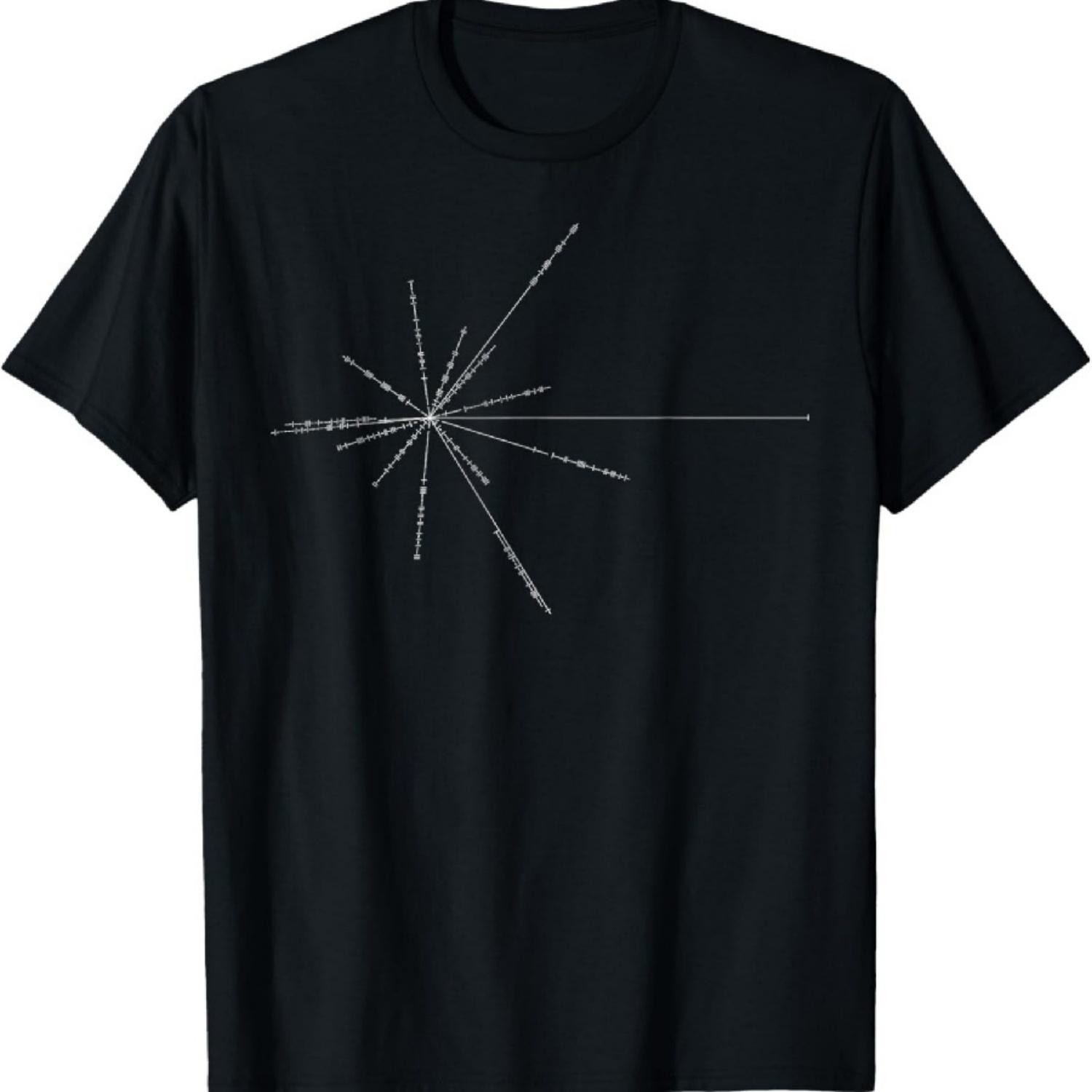 

Винтажная футболка с картой пульсаров, отправленной на космических аппаратах «Пионер» и «Вояджер» XXXXXL чёрный