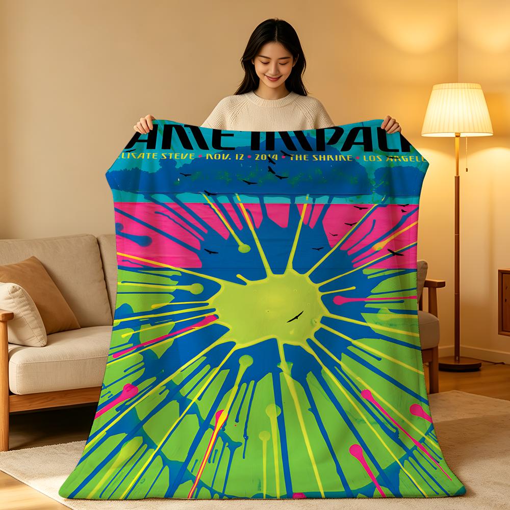 Band T-Tame.I-Impala Throw High-Density Short Plush Blanket Soft Skin-Friendly For Sofa Nap Air-Conditioned Room
