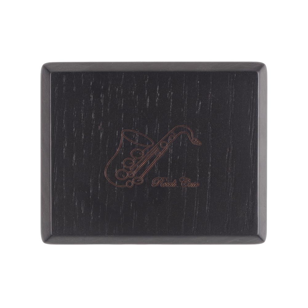 10 Reeds Saxophone Clarinet Case with Magnet Switch Solid Wood Holding Storing Box Clarinet Reed Guard for Alto Saxophone Reed чёрный