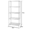 Doshisha Luminous Slim Steel Rack, 75cm Wide, 5 Shelves, with Rust-Resistant Casters, Heavy-Duty Storage Shelf, 135kg Load Capacity (Per Shelf), Wide