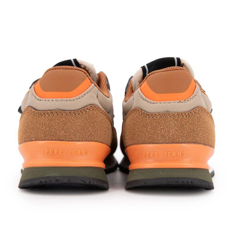 Baskets à scratch london nut brown suédine Enfant PEPE JEANS