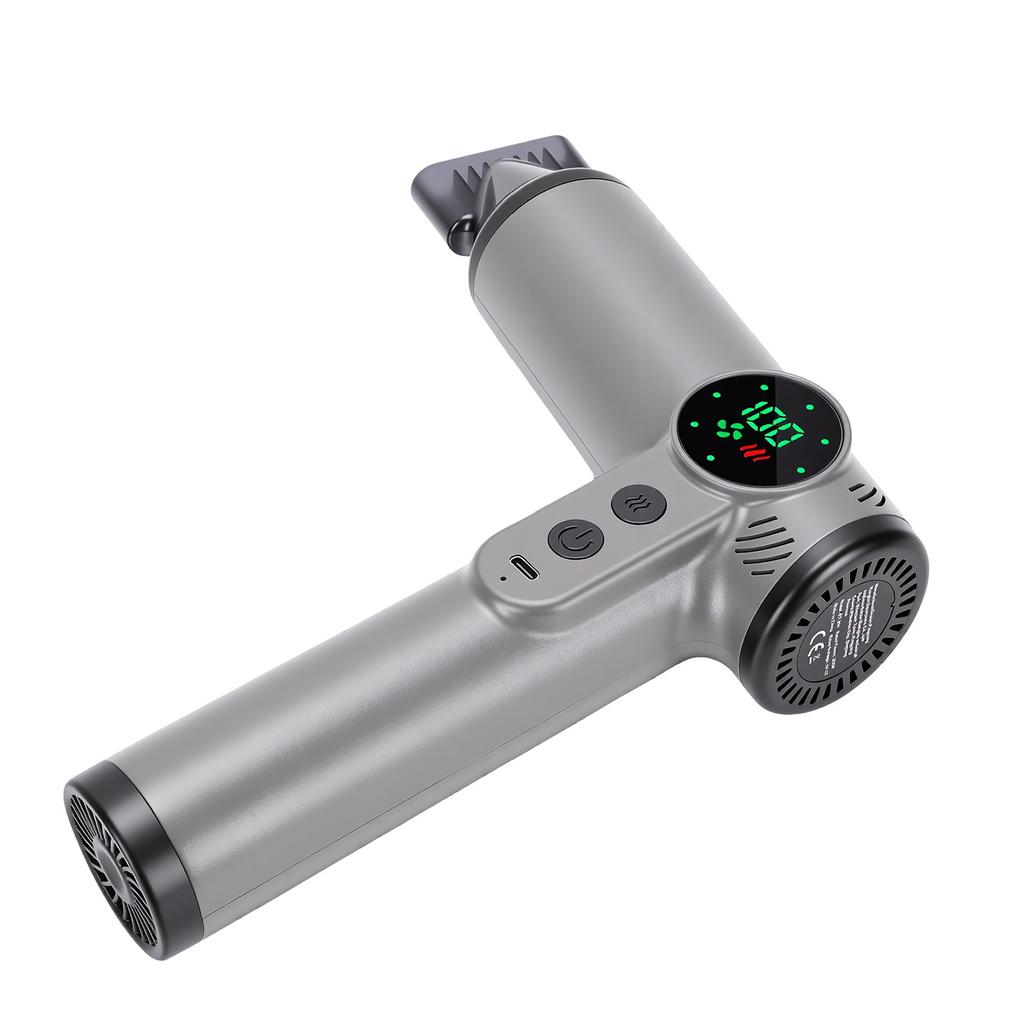 Gray Hair Dryer Strong Wind Force USB Cordless Blow Dryer For Travel Dormitory Home