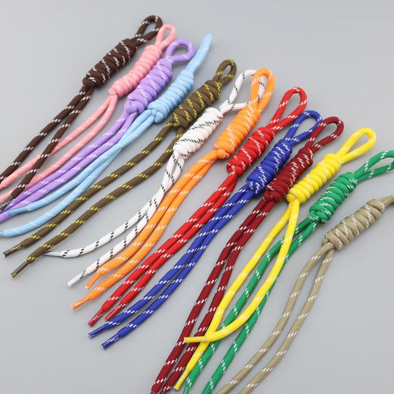 Wholesale Polyester Hand-woven Braided Lanyard Keychain-Fashionable DIY Car Bag Charm with Hook Colorful