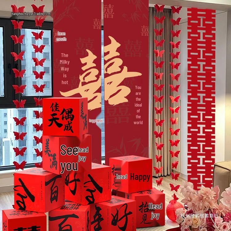 3D Xi Character Floor Décor for Wedding Bedroom and Living Room Display Set