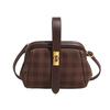 Urban simple contrasting color clip bag plaid fashion arm bag new trendy texture shoulder messenger bag