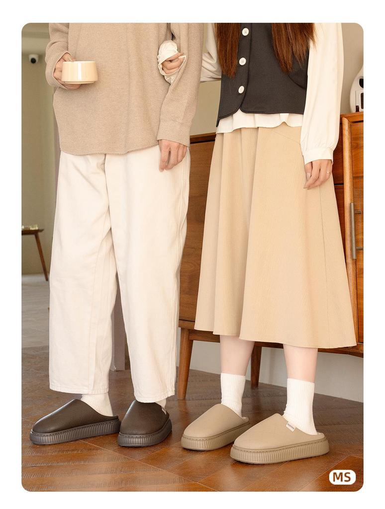 Waterproof Cotton Indoor Slippers: Anti-slip, Unisex, Autumn/Winter 2025