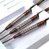 Cuesoul AURORA SERIES 23g Steel Tip 90% Tungsten Darts Brown Titanium Nitride Coating Set J3107 Length 50.1mm Max Dia 6.9mm 2BA Crystal Brown Shafts