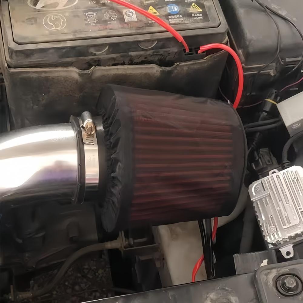 Universal Air Filter Protective Cover Car High Flow Cold Air Intake Filters Waterproof Oilproof Dustproof Air Filter Cover S/L