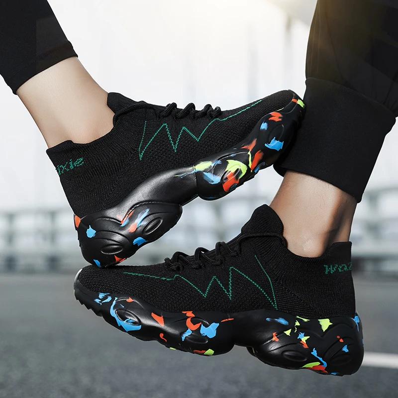 BKQU Comfortable Woman Shoe Men's Sports Shoes Platform Sneakers Femmes Lightweight Casual Shoes Plus Size 35-47