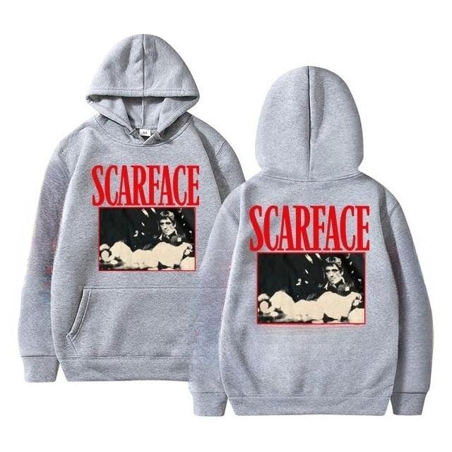 Film Scarface Tony Montana Grafik Hoodie Herren Damen Lässig Vintage Hip Hop Punk Hoodies Herrenmode Rock Herbst Sweatshirt