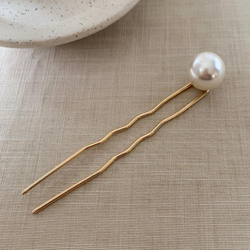 

Elegant Ancient-Style Pearl Hairpin: Modern Korean Bun Updo Accessory