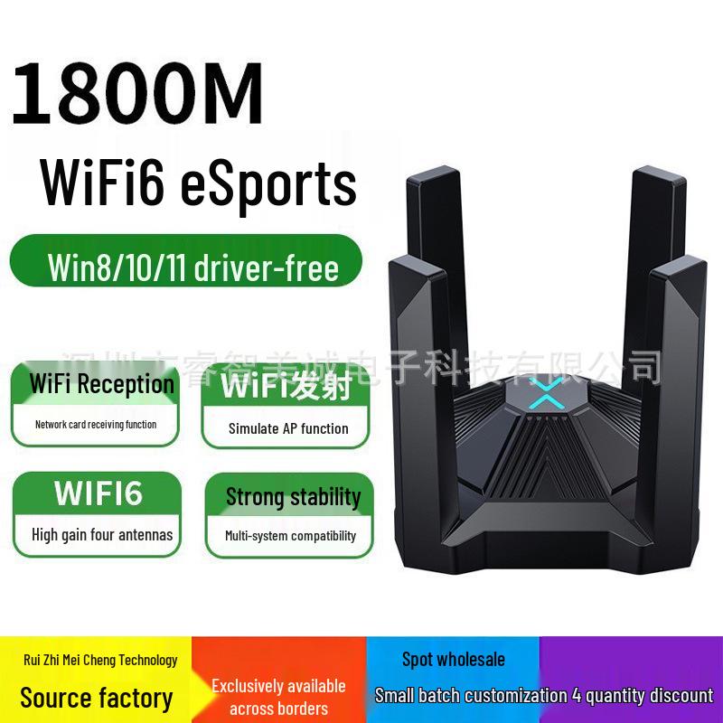 USB 3.0 WiFi 6 Network Adapter AX1800M Dual-Band 5G